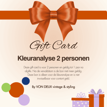 Kleuranalyse cadeaubon 2 personen